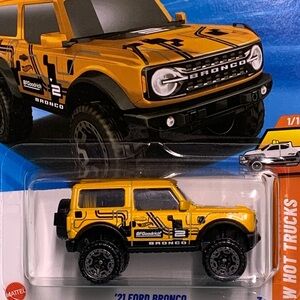 ‘21 Ford Bronco Hot Wheels yellow